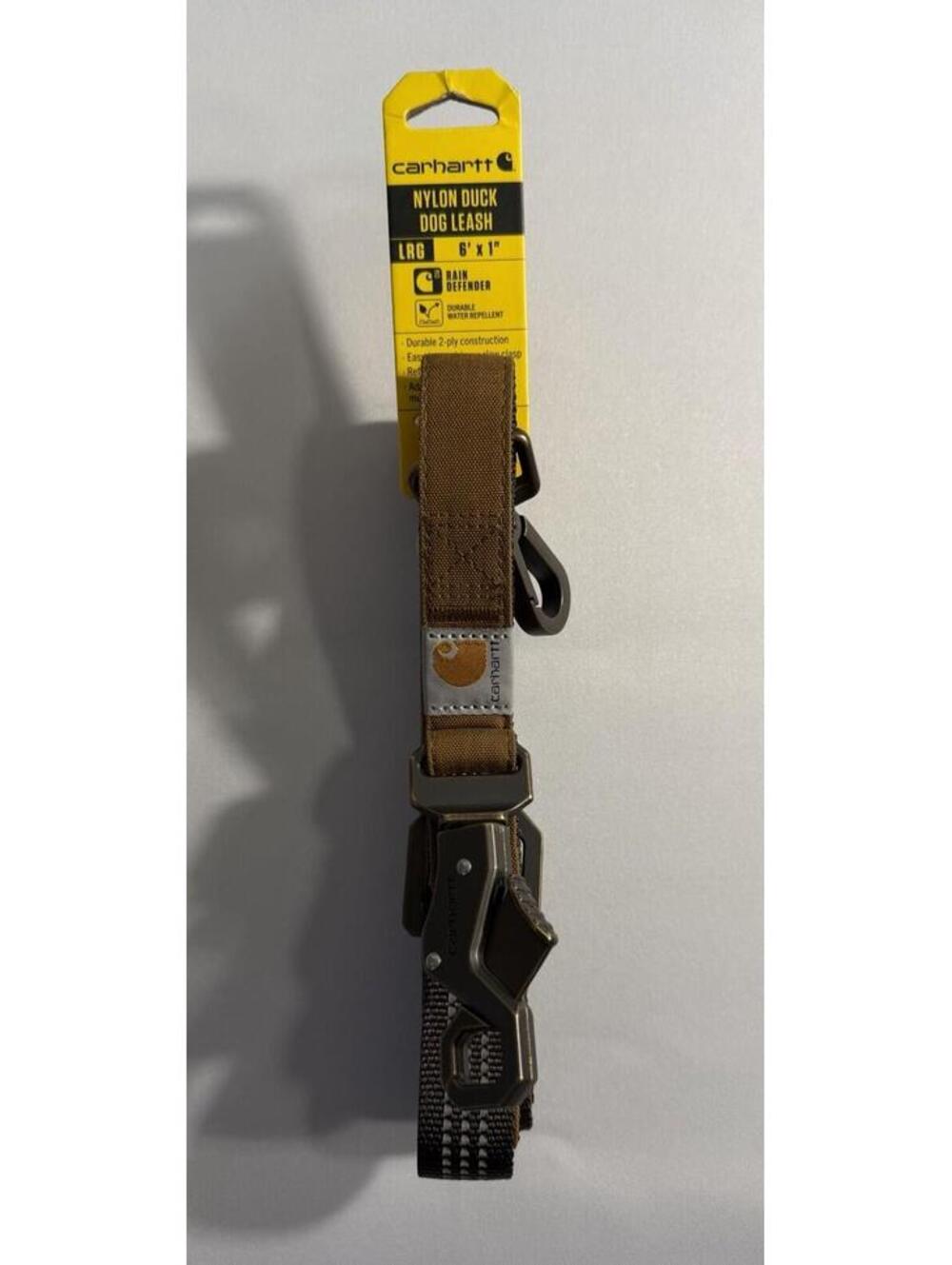 Carhartt Nylon Duck Dog Leash Size Large 6'x1' Rain Defender Brown- Brand New